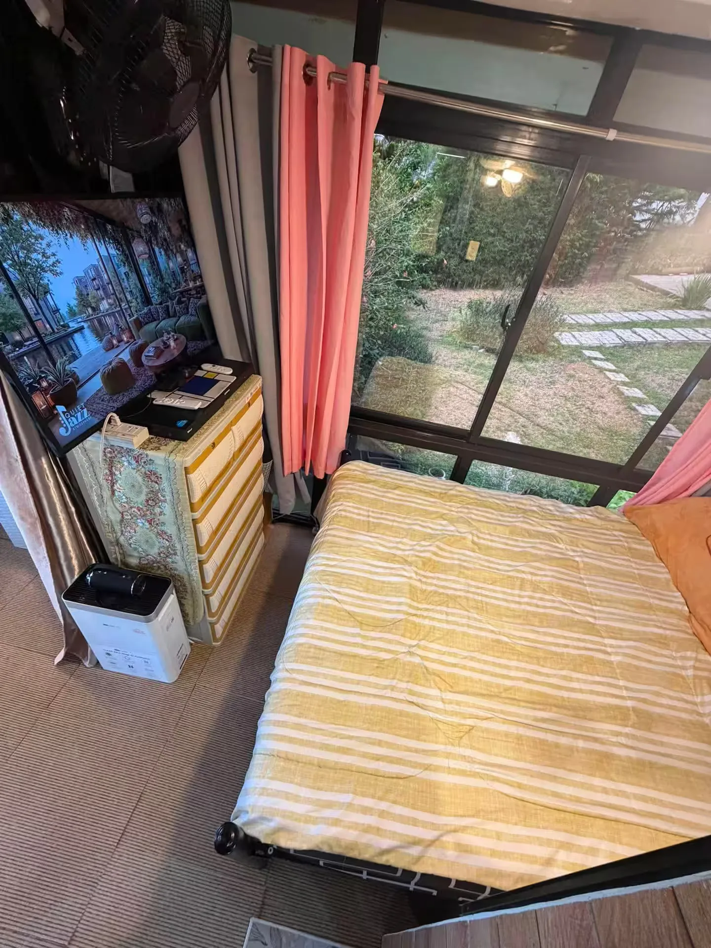 Bedroom inside Abraham's Upper A-Frame